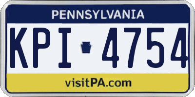 PA license plate KPI4754