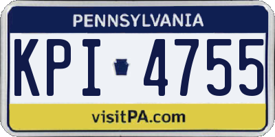 PA license plate KPI4755