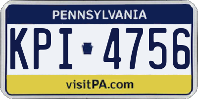PA license plate KPI4756