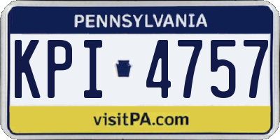 PA license plate KPI4757