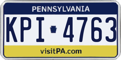 PA license plate KPI4763