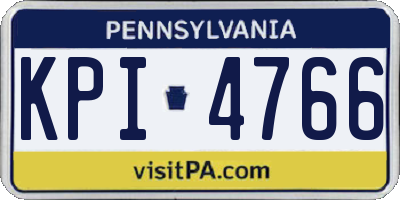PA license plate KPI4766