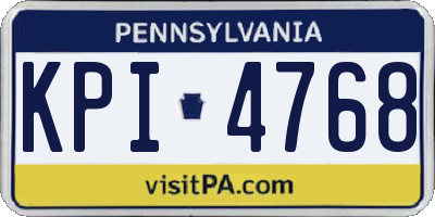 PA license plate KPI4768