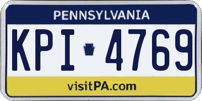 PA license plate KPI4769