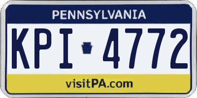 PA license plate KPI4772