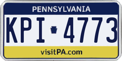 PA license plate KPI4773