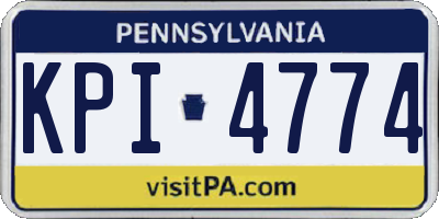PA license plate KPI4774