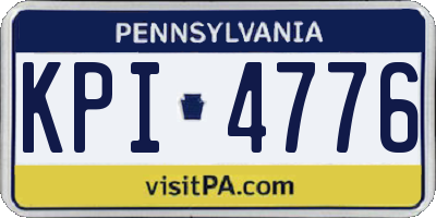 PA license plate KPI4776