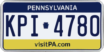 PA license plate KPI4780