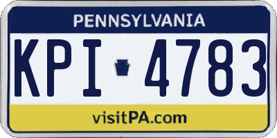 PA license plate KPI4783
