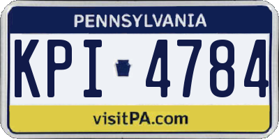 PA license plate KPI4784