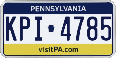 PA license plate KPI4785