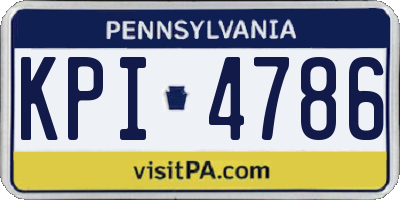 PA license plate KPI4786