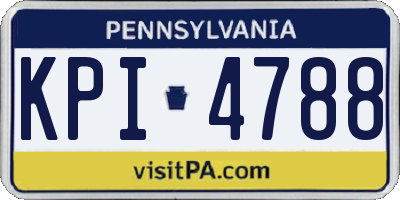 PA license plate KPI4788
