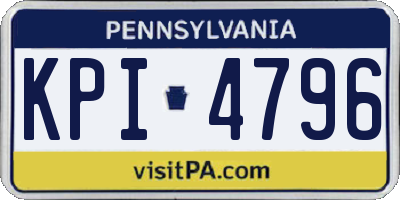 PA license plate KPI4796