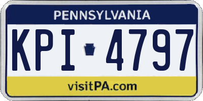 PA license plate KPI4797