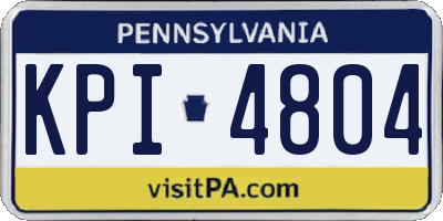 PA license plate KPI4804