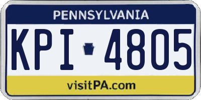 PA license plate KPI4805