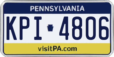 PA license plate KPI4806