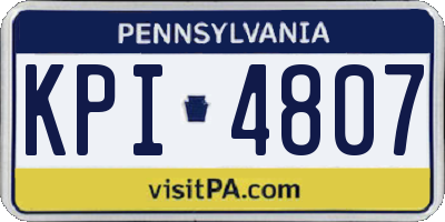 PA license plate KPI4807