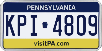 PA license plate KPI4809