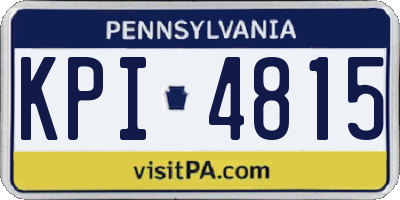 PA license plate KPI4815