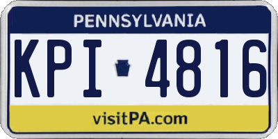 PA license plate KPI4816