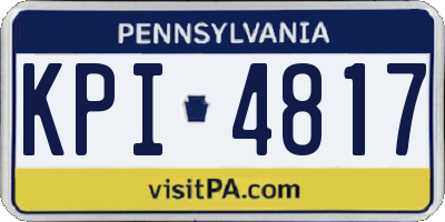 PA license plate KPI4817