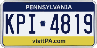 PA license plate KPI4819