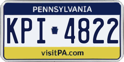 PA license plate KPI4822
