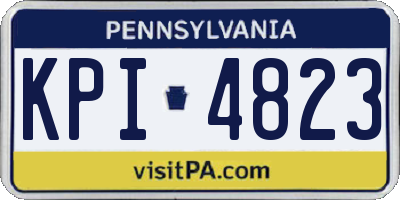 PA license plate KPI4823