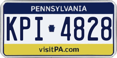 PA license plate KPI4828
