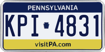 PA license plate KPI4831