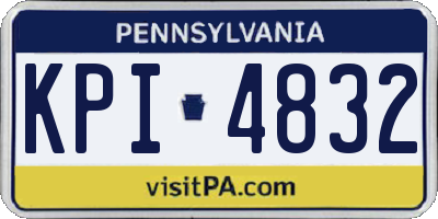 PA license plate KPI4832
