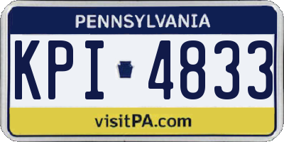 PA license plate KPI4833