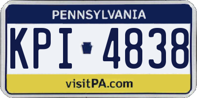 PA license plate KPI4838
