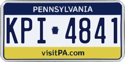 PA license plate KPI4841