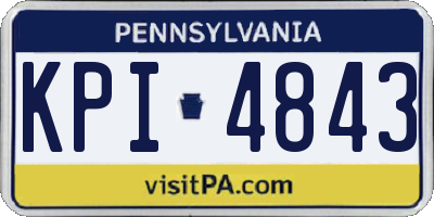 PA license plate KPI4843