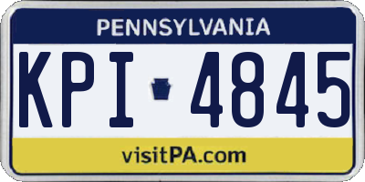 PA license plate KPI4845