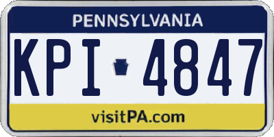 PA license plate KPI4847