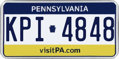 PA license plate KPI4848