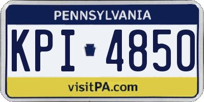 PA license plate KPI4850