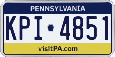 PA license plate KPI4851