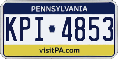 PA license plate KPI4853