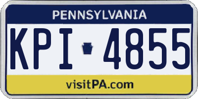 PA license plate KPI4855