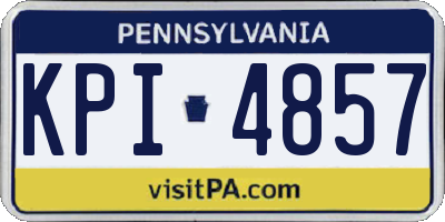 PA license plate KPI4857