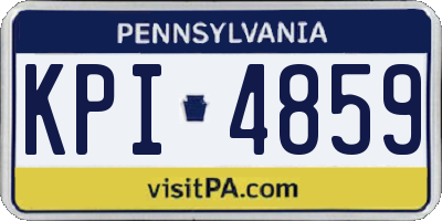 PA license plate KPI4859