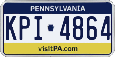 PA license plate KPI4864