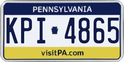 PA license plate KPI4865