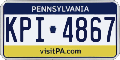 PA license plate KPI4867